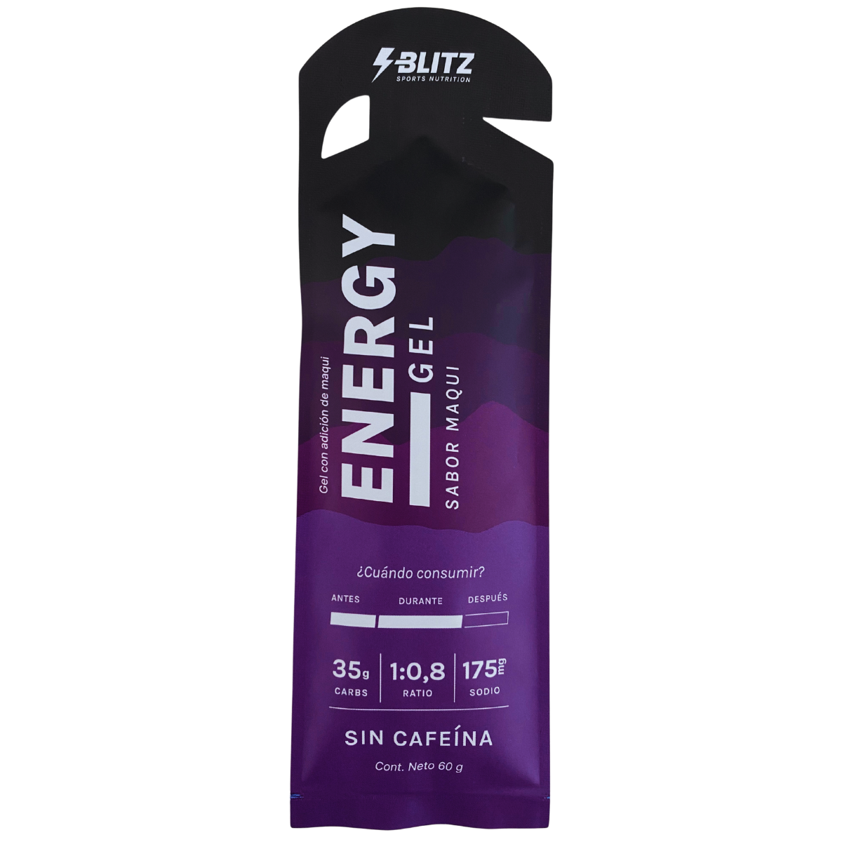Gel Energético Blitz Maqui sin Cafeína